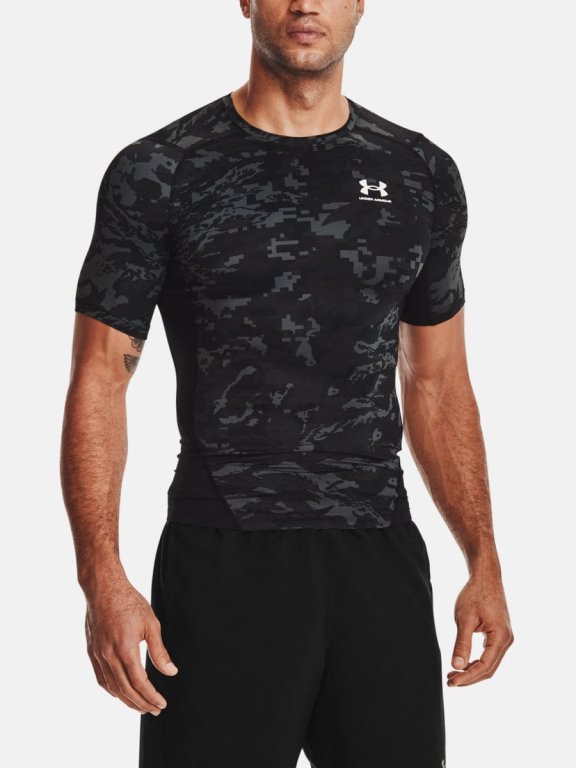 Triko Under Armour HG Armour Camo Comp SS - černá
