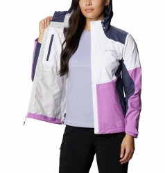 Куртка Columbia Titan Pass™ 2.5 L Shell W Jacket - білий/фіолетовий/темно-синій