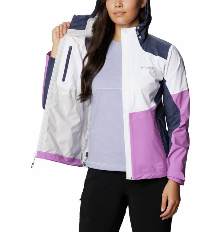 Куртка Columbia Titan Pass™ 2.5 L Shell W Jacket - білий/фіолетовий/темно-синій
