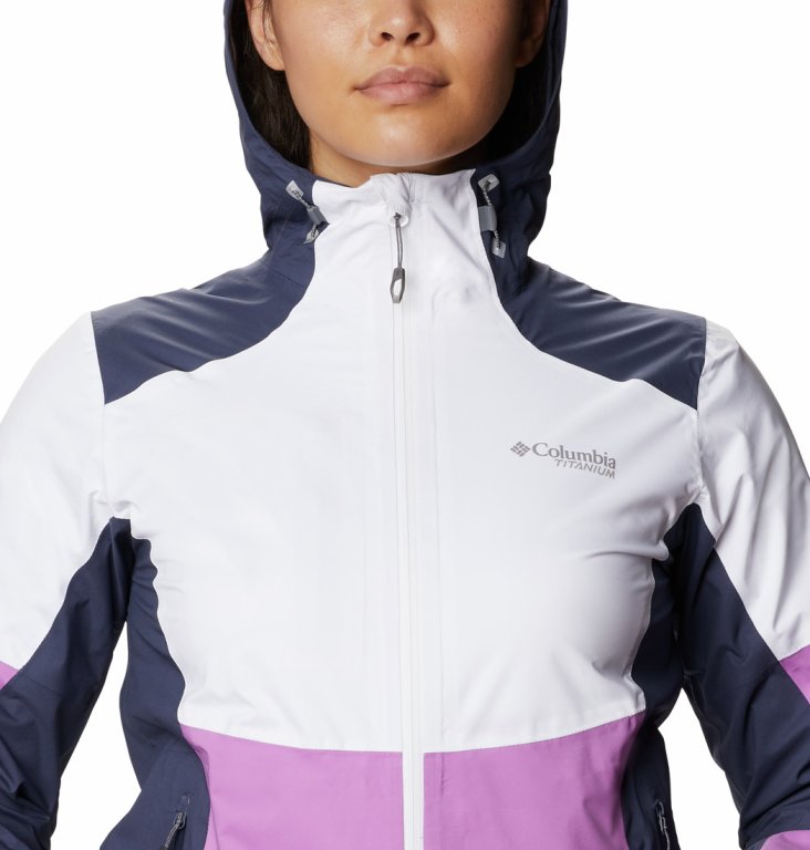 Куртка Columbia Titan Pass™ 2.5 L Shell W Jacket - білий/фіолетовий/темно-синій