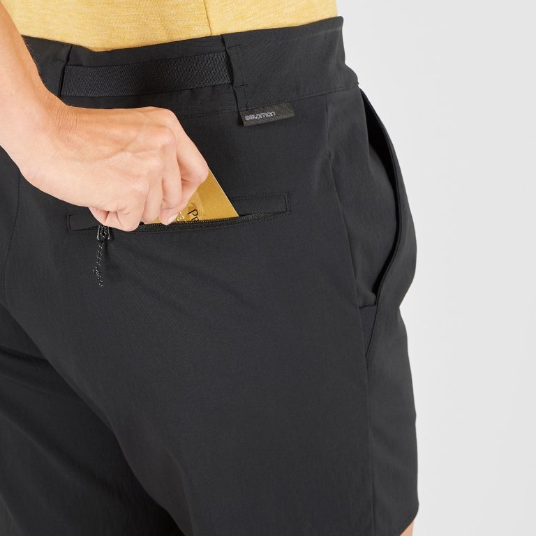 Штани Salomon OUTRACK SHORTS W - чорні (стандартна довжина)