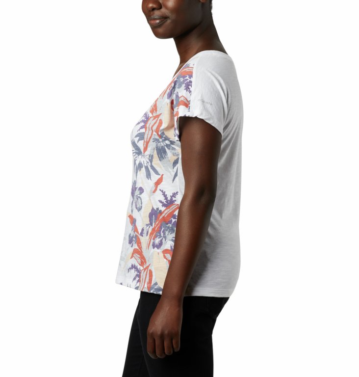 Футболка Columbia High Dune™ SS Tee W - білий/фіолетовий