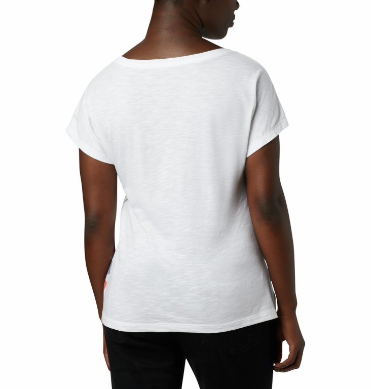 Футболка Columbia High Dune™ SS Tee W - білий/фіолетовий