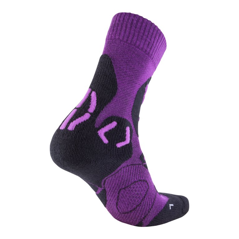 Шкарпетки UYN Trekking Cool Merino W Socks - фіолетовий/чорний