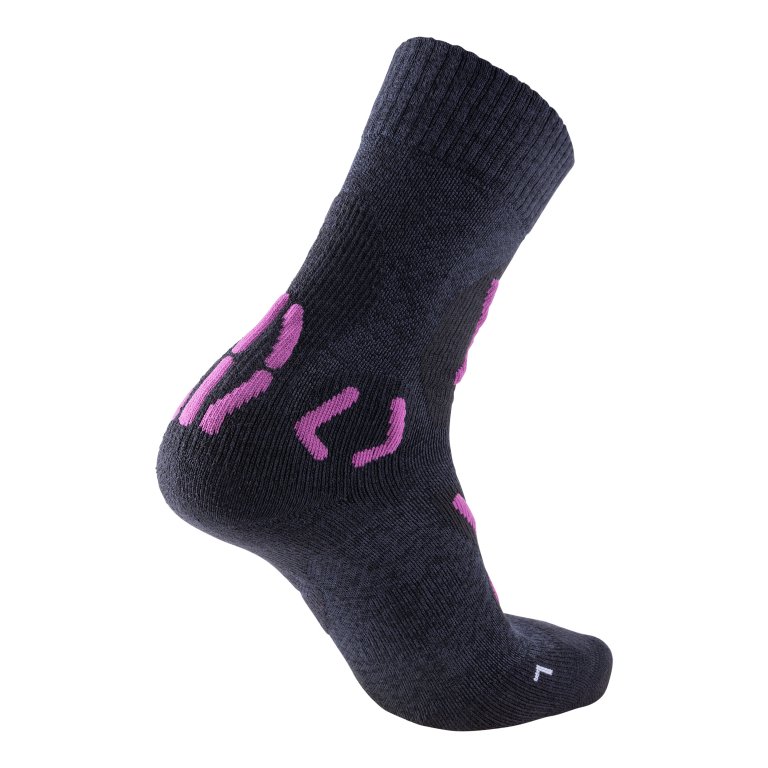 Шкарпетки UYN Trekking Explorer Light Socks - чорні/фіолетові