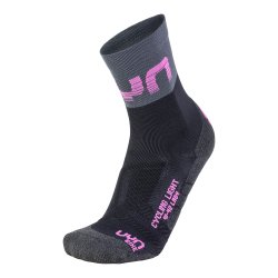 Шкарпетки UYN Cycling Light Socks W - чорний/сірий/рожевий