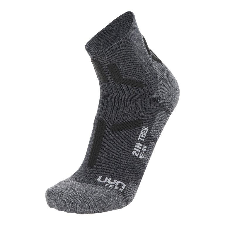 Pánské ponožky UYN TREKKING 2IN LOW CUT SOCKS - šedá