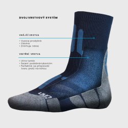 Шкарпетки UYN TREKKING 2IN LOW CUT SOCKS - сірий/синій