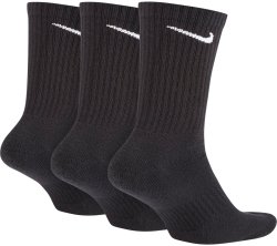 Шкарпетки Nike Everyday Cush Crew 3 Pack - чорні