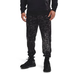 Tepláky Under Armour Rival FLC Camo Script JGR M - černá