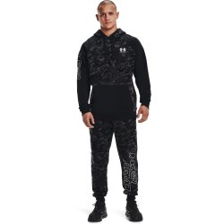 Tepláky Under Armour Rival FLC Camo Script JGR M - černá