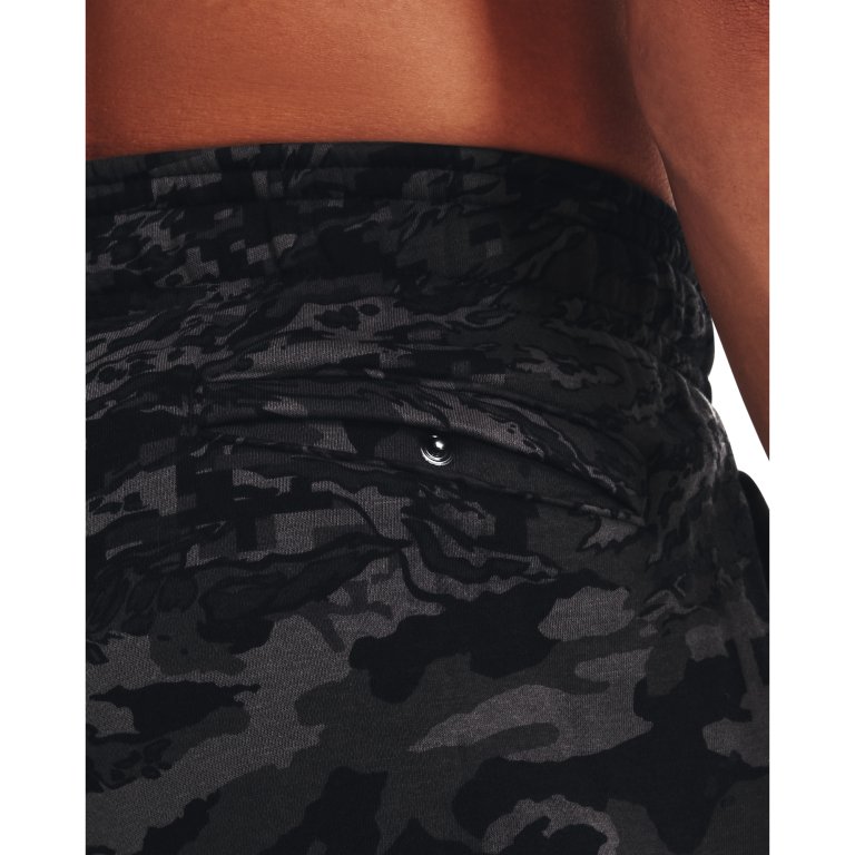 Tepláky Under Armour Rival FLC Camo Script JGR M - černá