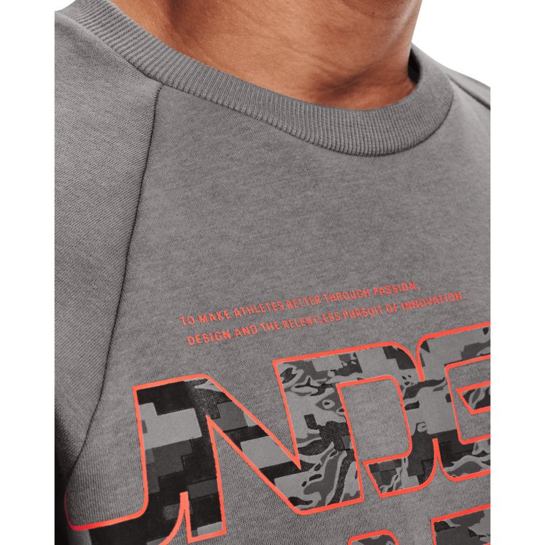 Світшот Under Armour Rival FLC Camo Script CRW M - сірий