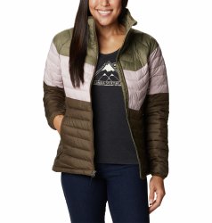 Куртка Columbia Powder Lite™ Blocked Jacket W - зелений/рожевий