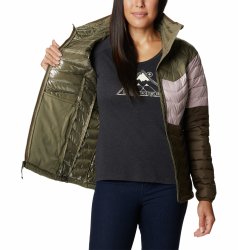 Куртка Columbia Powder Lite™ Blocked Jacket W - зелений/рожевий