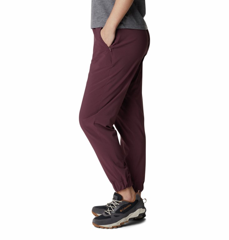 Kalhoty Columbia Pleasant Creek™ Warm Jogger W - tmavě červená (standardní délka)