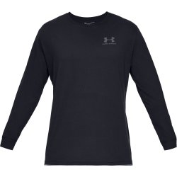 Футболка Under Armour Sportstyle ліва нагрудна частина LS M - чорний