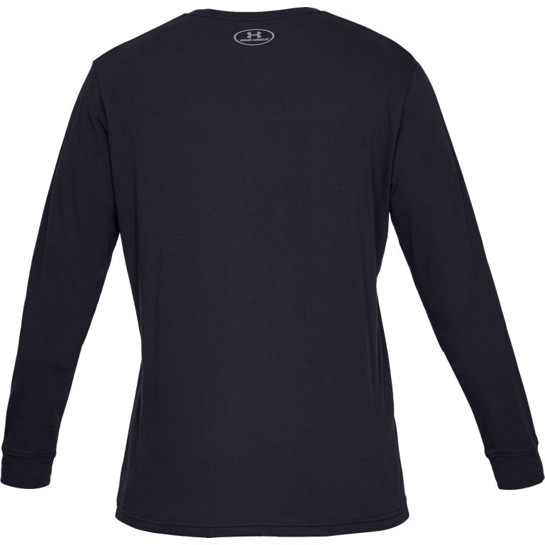 Футболка Under Armour Sportstyle ліва нагрудна частина LS M - чорний