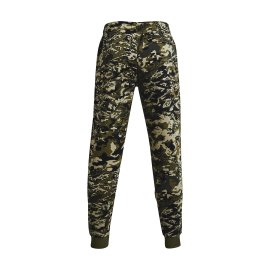 1366313-390_Pánské tepláky Under Armour Rival FLC Camo Script JGR M - zelená