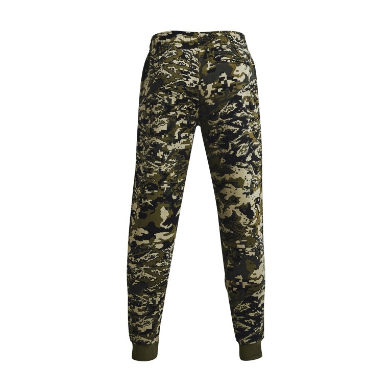 Tepláky Under Armour Rival FLC Camo Script JGR M - zelená