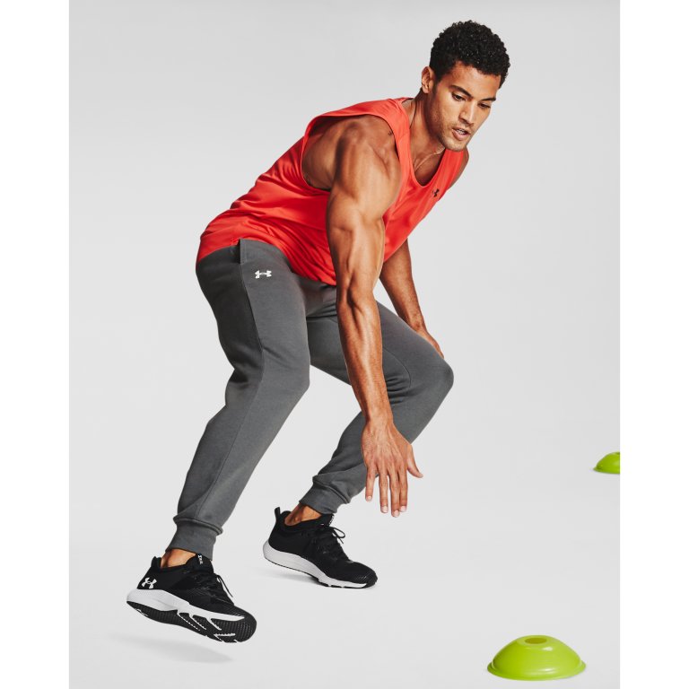 Tepláky Under Armour Rival Cotton Jogger M - šedá
