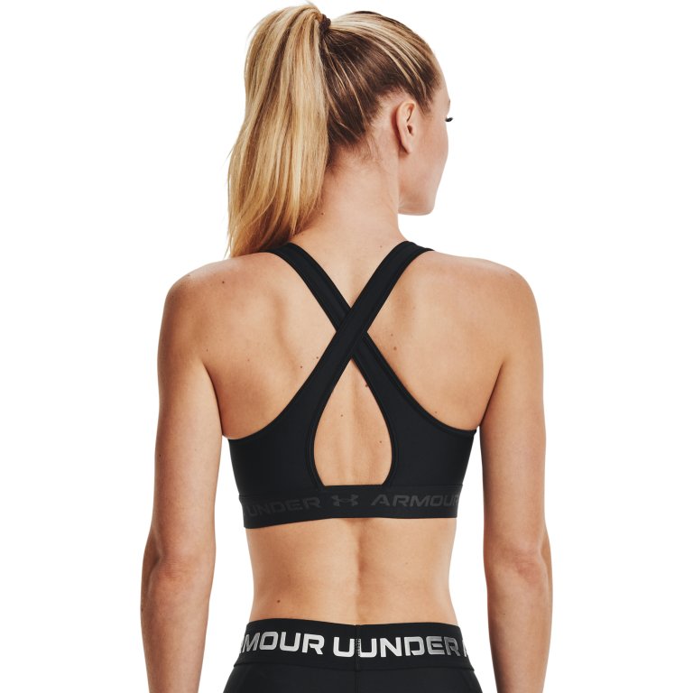 Бюстгальтер Under Armour Crossback Mid Bra W - чорний