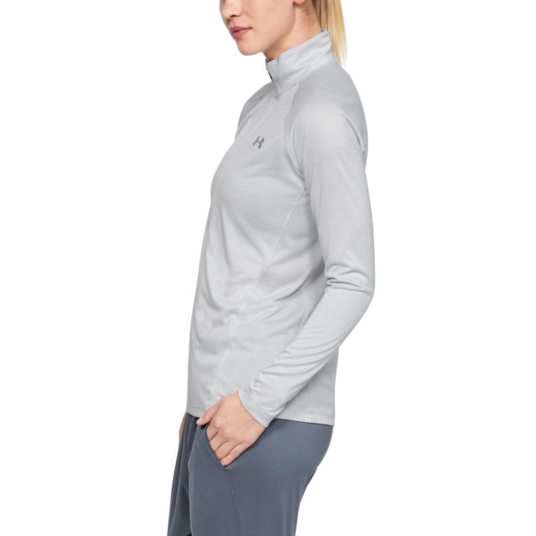 Футболка Under Armour Tech 1/2 Zip - Twist W - сіра