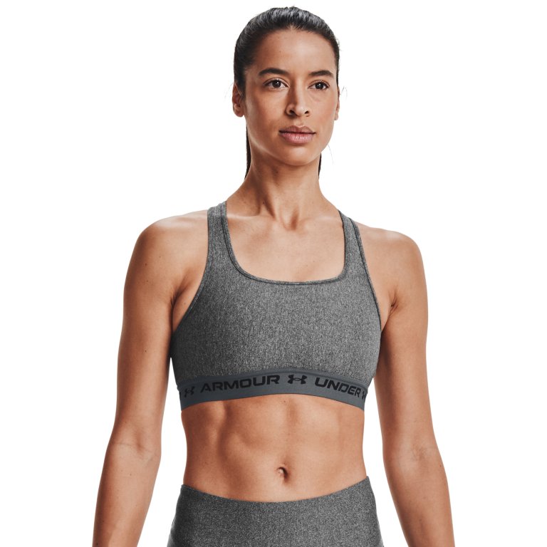 Бюстгальтер Under Armour Crossback Mid Heather Bra W - сірий