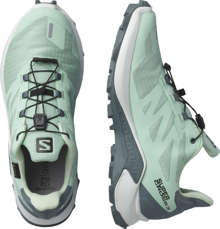 Obuv Salomon Supercross 3 GTX W - zelená/bíllá/šedá