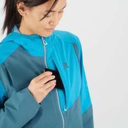 Куртка Salomon BONATTI TRAIL WP JKT W - синя
