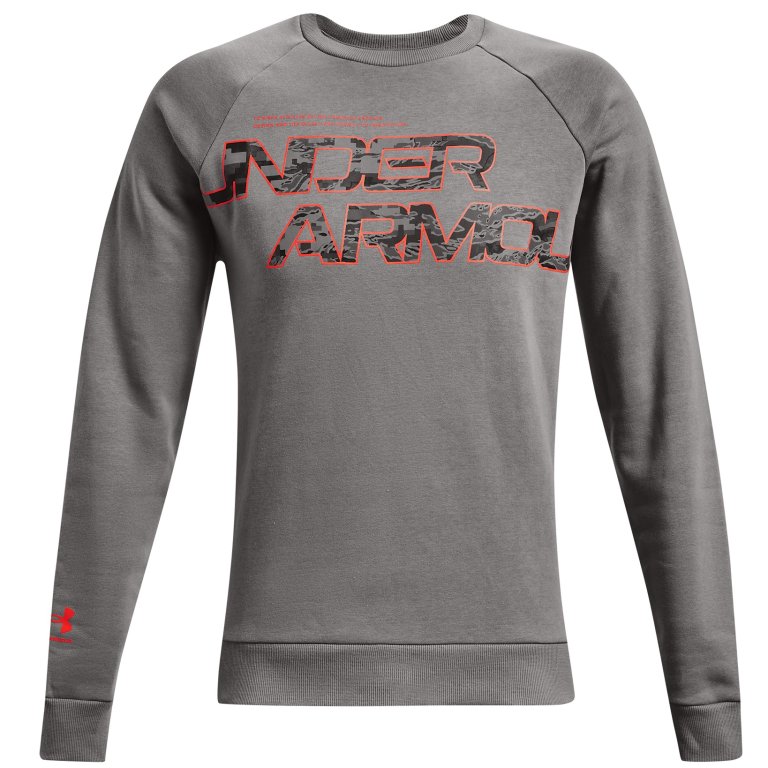 Світшот Under Armour Rival FLC Camo Script CRW M - сірий