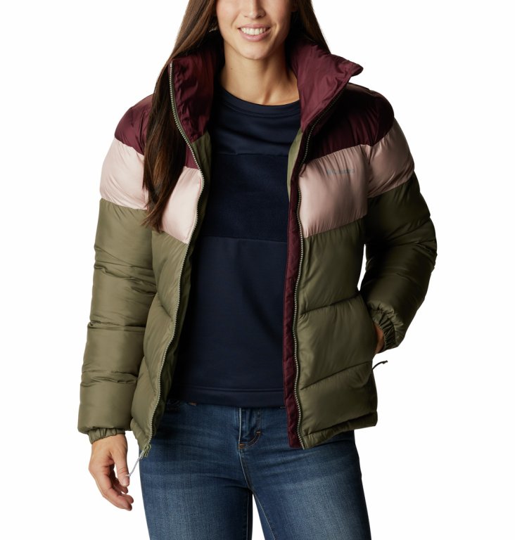 Куртка Columbia Puffect™ Color Blocked Jacket W - зелений/червоний/рожевий