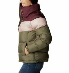Куртка Columbia Puffect™ Color Blocked Jacket W - зелений/червоний/рожевий