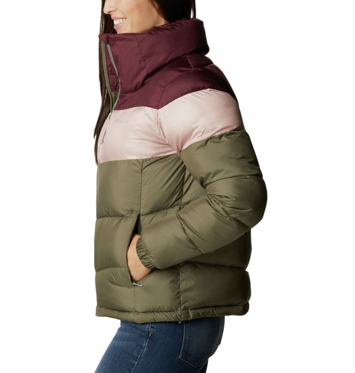 Куртка Columbia Puffect™ Color Blocked Jacket W - зелений/червоний/рожевий