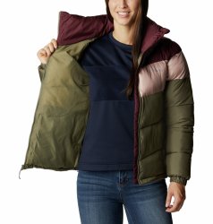 Куртка Columbia Puffect™ Color Blocked Jacket W - зелений/червоний/рожевий
