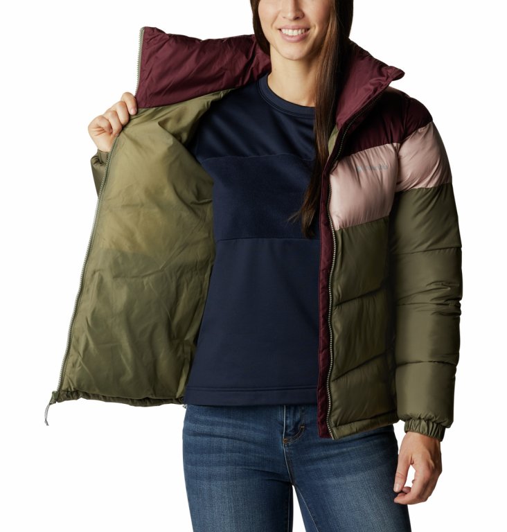 Куртка Columbia Puffect™ Color Blocked Jacket W - зелений/червоний/рожевий