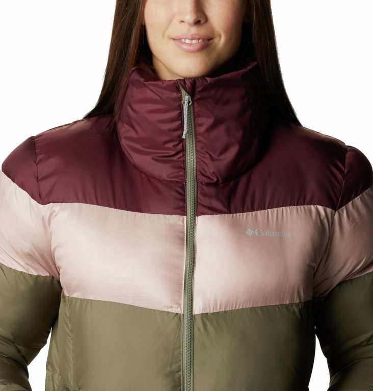 Куртка Columbia Puffect™ Color Blocked Jacket W - зелений/червоний/рожевий
