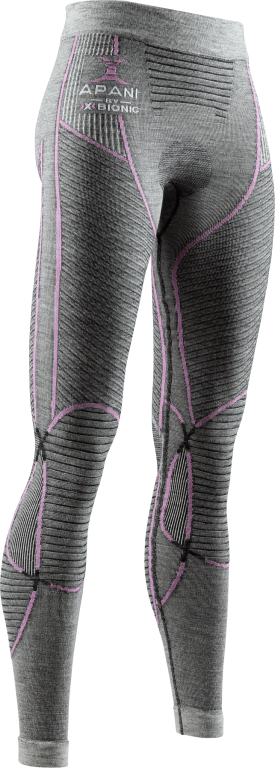 Легінси X-Bionic Apani 4.0 Merino Pants W - чорний/сірий/рожевий