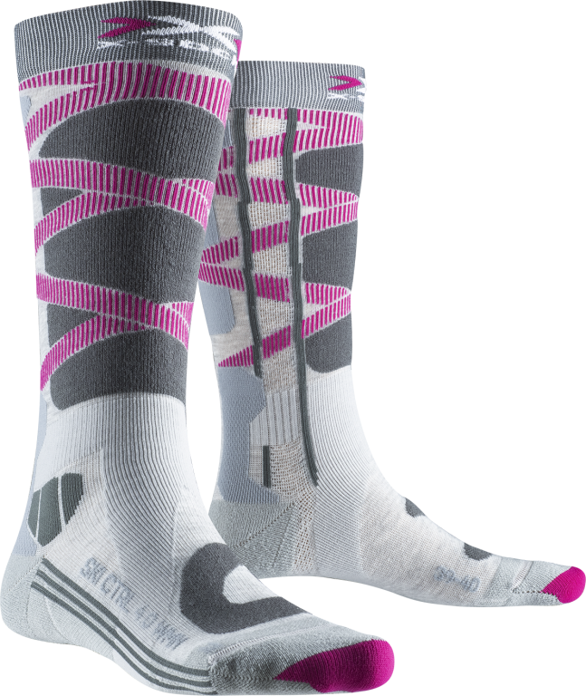 Шкарпетки X-Bionic X-SOCKS® Ski Control 4.0 W - сірі/рожеві