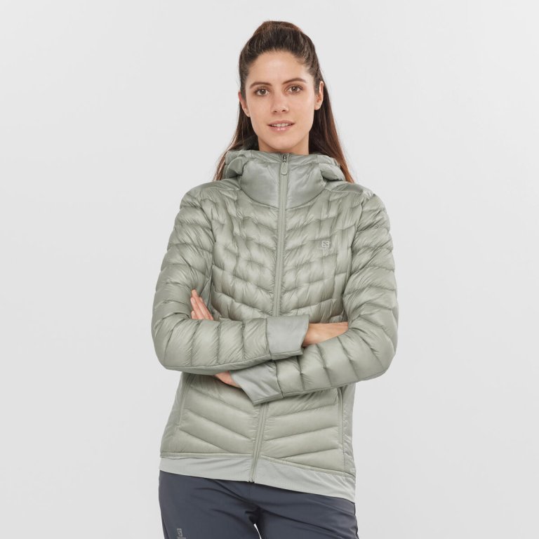 Куртка Salomon OUTLINE DOWN HOODIE W - сірий