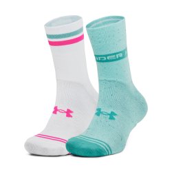 Ponožky Under Armour Essential Hi Lo 2Pk - zelená/bílá