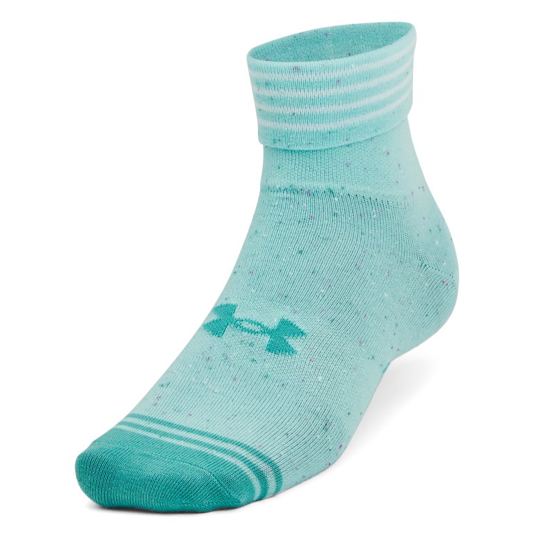 Ponožky Under Armour Essential Hi Lo 2Pk - zelená/bílá