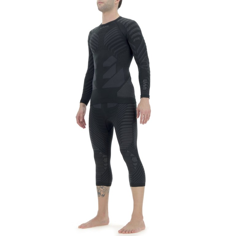 Футболка UYN Resilyon UW LG SL Round Neck M - чорна