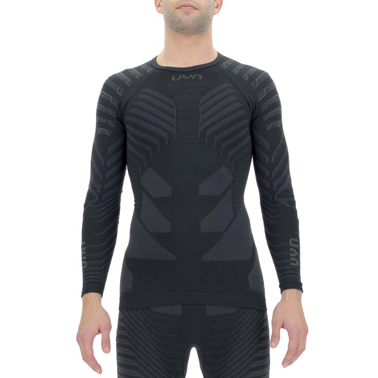 Футболка UYN Resilyon UW LG SL Round Neck M - чорна