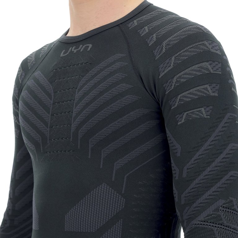 Футболка UYN Resilyon UW LG SL Round Neck M - чорна