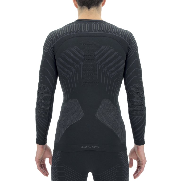 Футболка UYN Resilyon UW LG SL Round Neck M - чорна