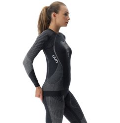 Футболка UYN Cashmere Shiny 2.0 UW LG SL Round Neck W - чорно/сіра