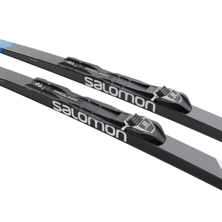 Běžky set Salomon RC eSKIN JUNIOR + Vázání PROLINK ACCES JUNIOR - černá/modrá