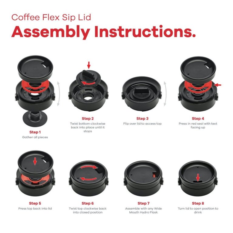 Кришка Hydro Flask Wide Mouth Flex Sip Lid - чорна