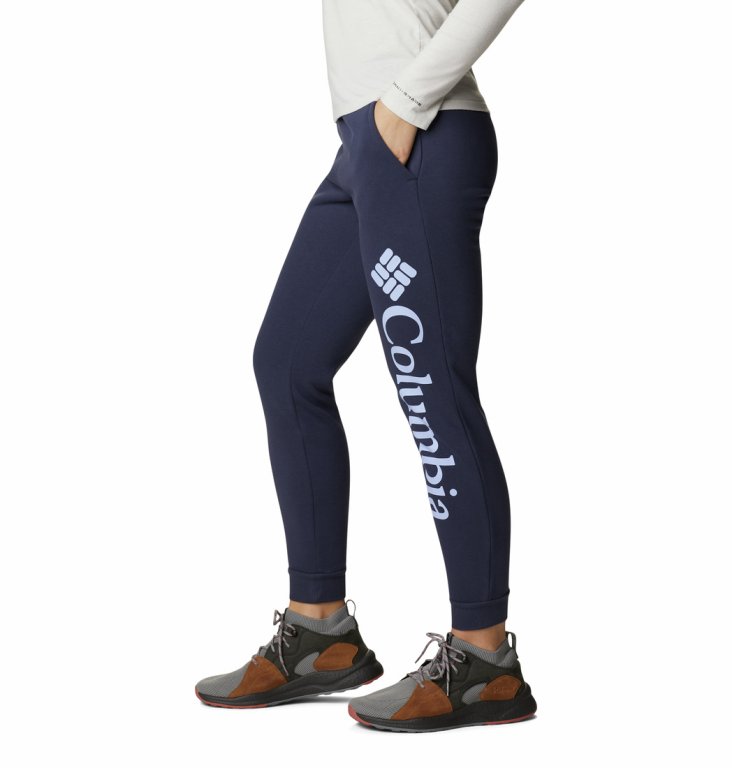 Tepláky Columbia Logo Fleece Jogger W - tmavě modrá (standardní délka)
